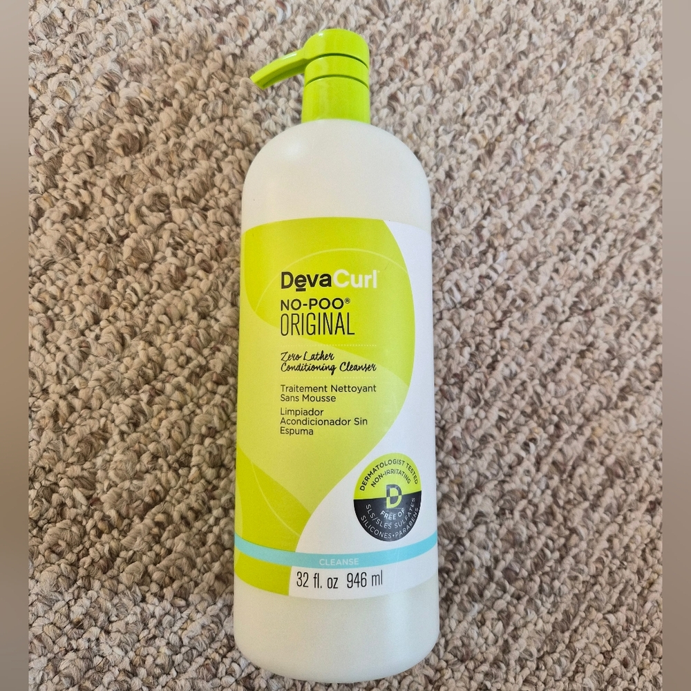 DevaCurl No-Poo Original‎ Zero Lather Cleanser 32 oz Sulfate-Free Curly Hair